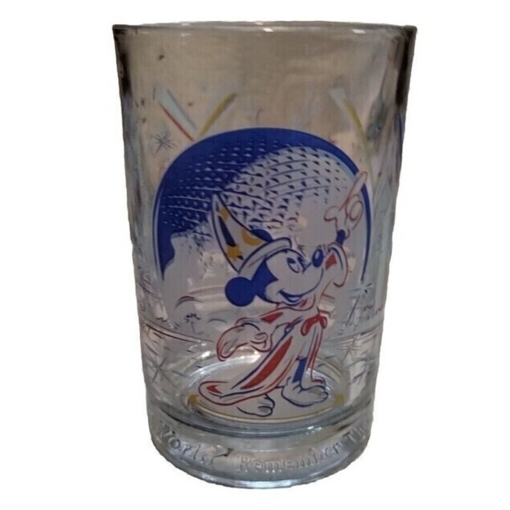 Disney Epcot‎ World Showcase Sorcerer Mickey Glass Cup Tumbler